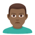 🙎🏾‍♂️ man pouting: medium-dark skin tone display on JoyPixels